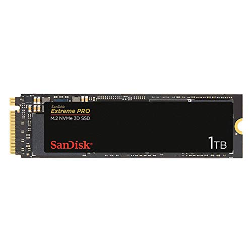 SanDisk Extreme PRO M.2 NVMe 3D SSD 1 TB interne SSD (Lebensdauer von bis zu 600 TBW, 3D-NAND-Technologie, 3.400 MB/s Lesegeschwindigkeiten, 500.000 IOPS) von SanDisk