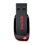 SanDisk USB 2.0 USB-Stick Cruzer Blade 32 GB Schwarz, Rot von SanDisk