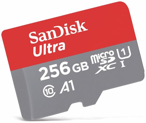 SanDisk Ultra 256 GB microSDXC Memory Card + SD Adapter with A1 App Performance Up to 100 MB/s, Class 10, U1 SanDisk Ultra 256 GB microSDXC Memory Card + SD Adapter with A1 App Performance Up to 100 MB/s, Class 10, U1 von SanDisk