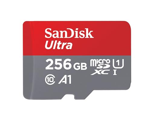 SanDisk Ultra microSDXC UHS-I memory card 256 GB+adapter (for Android smartphones and tablets and MIL cameras, A1, C10, U1, 120 MB/s transfer) SanDisk Ultra microSDXC UHS-I memory card 256 GB+adapter (for Android smartphones and tablets and MIL cameras, A1, C10, U1, 120 MB/s transfer) von SanDisk