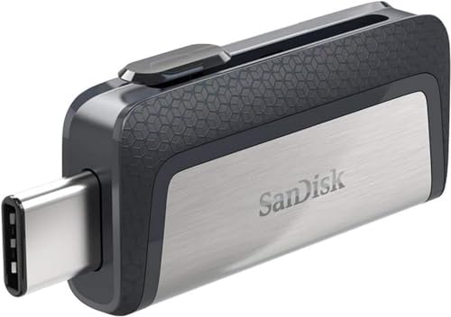 SanDisk Ultra Dual Drive USB Type-C Laufwerk Smartphone Speicher 256 GB (Mobiler Speicher, USB 3.1, versenkbarer Doppelanschluss, 150 MB/s Übertragungsraten, USB Laufwerk) von SanDisk