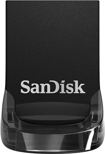 SanDisk Ultra Fit USB 3.2 Flash-Laufwerk 512 GB (Für Laptops, Spielkonsolen und Auto-Audiosysteme, Plug-and-Stay, 400 MB/s Lesen, RescuePRO Deluxe Software) von SanDisk