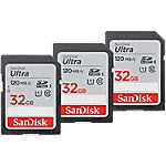 SanDisk Ultra-Speicherkarte 32 GB SDHC UHS-I Klasse 10 3er-Pack von SanDisk