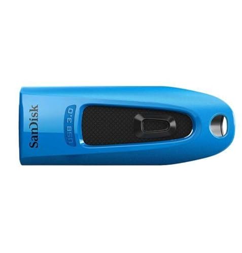 SanDisk Ultra USB 3.0 Flash- Laufwerk 32 GB (SecureAccess Software, Passwortschutz, Übertragungsgeschwindigkeit von bis zu 130 MB/s) Blau von SanDisk