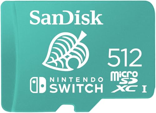SanDisk microSDXC UHS-I Speicherkarte für Nintendo Switch 512 GB (U3, Class 10, 100 MB/s Übertragung, mehr Platz für Spiele) von SanDisk