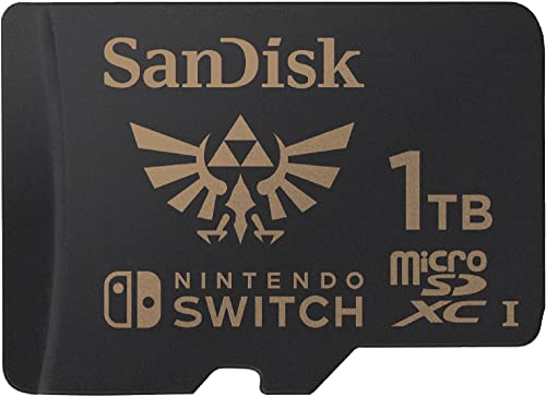 SanDisk microSDXC UHS-I Speicherkarte für Nintendo Switch Zelda Edition 1 TB (U3, Class 10, 100 MB/s Übertragung, mehr Platz für Spiele) von SanDisk