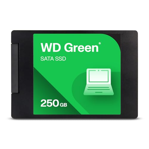 Western Digital WD Green SATA 250 GB, bis zu 545 MB/s, 2,5 Zoll/7 mm, interne SSD (WDS250G5G0A-00CPT0) von SanDisk