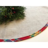 Handgemachter Rock Aus Leinen-Weihnachtsbaum Mit Tartan-Spitze Handgemachter Rock Aus Leinen-Weihnachtsbaum Mit Tartan-Spitze von SanFabric