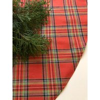 Handgemachte Tartan Weihnachtsbaum Rock Rustikales Leinengemisch Handgemachte Tartan Weihnachtsbaum Rock Rustikales Leinengemisch von SanFabric