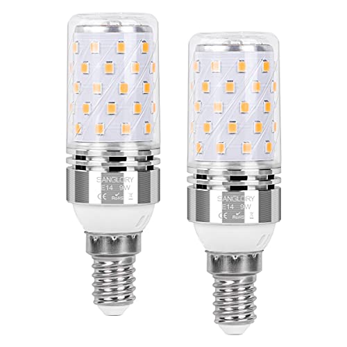 SanGlory 2 Stück E14 LED Lampen Warmweiss 2700K, LED E14 9W Maiskolben Led Mais Birne E14 950 Lumen ersetzt 80W Birne, 360° Leuchtmittel E14, Kerzenleuchten von SanGlory