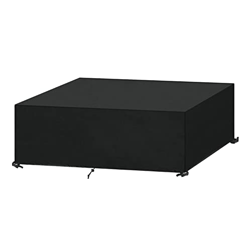 SanGlory Abdeckplane Gartenmöbel Wasserdicht Schutzhülle Gartenmöbel Winterfest Abdeckhauben für Möbelsets, Schwerlast Oxford Gewebe Gartentisch Abdeckung für Terrassenmöbel, 200x100x75cm von SanGlory
