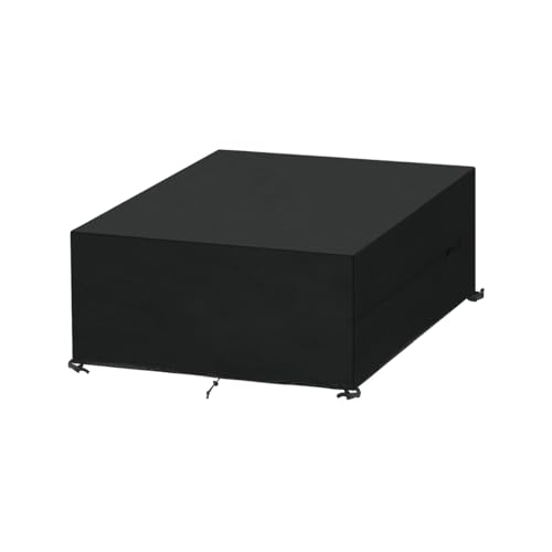 SanGlory Abdeckung Gartenmöbel Winterfest Schutzhülle Gartenmöbel Rechteckig, Plane Gartenmöbel Wasserdicht Abdeckung für Gartentisch Gartenstühle Sitzgruppe, Anti-UV, 150x120x90cm von SanGlory