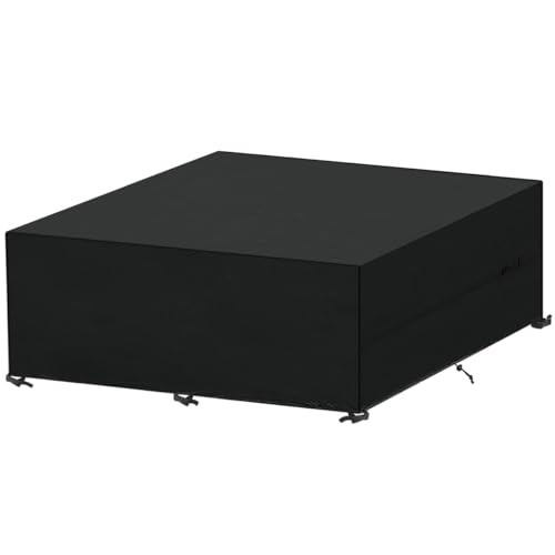 SanGlory Abdeckung für Gartenmöbel, 360x240x90cm Outdoor Abdeckhaube Gartenmöbel Schutzhüllen für Gartenmöbel Wasserdicht Gartentisch Abdeckung Winddicht Anti-UV Abdeckplanen für Loungemöbel von SanGlory