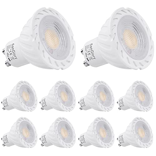 SanGlory GU10 LED 4000K, 7W 680LM LED Leuchtmittel GU10 ersetzt 70W Halogenlampe, Neutralweiß GU10 Spotlight, 45° Strahlwinkel Reflektorlampe, AC 85-265V, 10er-Pack von SanGlory