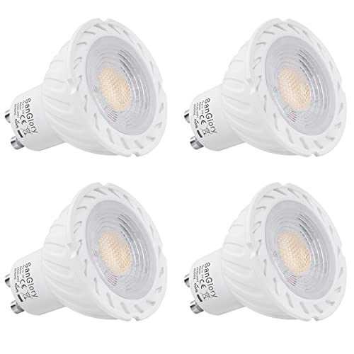 SanGlory GU10 LED Lampe, Leuchtmittel GU10 7W ersetzt 70W Glühlampe, 4000 Kelvin Neutralweiß, 680 Lumen GU10 Strahler, Nicht Dimmbar Reflektorlampe, 4er-Pack von SanGlory