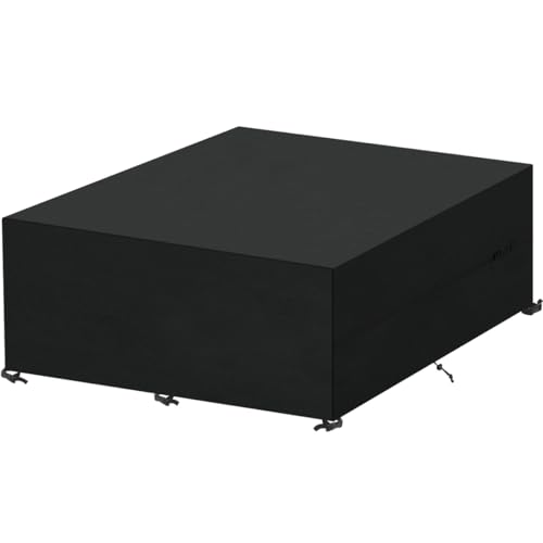 SanGlory Gartenmöbel Abdeckhaube Wasserdicht Abdeckung für Gartenmöbel Winterfest Oxford Gewebe Gartenmöbel Abdeckplane Schutzhülle für Gartentisch Sitzgruppe Sitzgarnituren, Anti-UV, 300x300x100cm von SanGlory