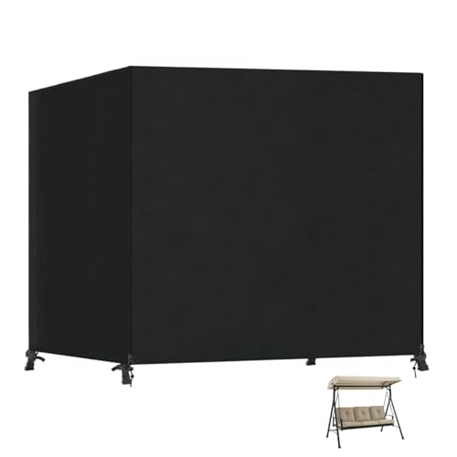 SanGlory Schutzhülle Hollywoodschaukel 3 Sitzer Abdeckplane für Hollywoodschaukel Wasserdicht Abdeckung Hollywoodschaukel Abdeckplane für Gartenschaukel 215x125x170cm mit 2 Reißverschlüssen von SanGlory