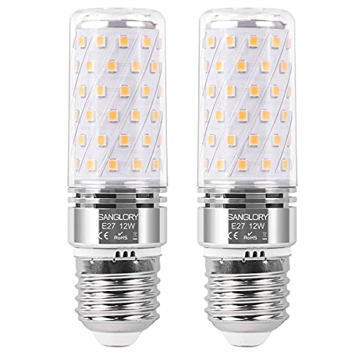 SanGlroy 2er Pack E27 Led Lampen 12W Ersetzt 100W Halogen, E27 Led Mais Birne Warmweiß 2700K 1350LM Nicht Dimmbar Energiesparlampe Maiskolben Leuchtmittel LED E27 von SanGlory