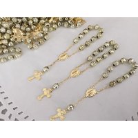 45 Stück Erste Vereinigung Gefälligkeiten/Recuerditos Taufe Mini Rosenkranz Gold Taufgefälligkeiten Recurs von SanJoaquinCreations