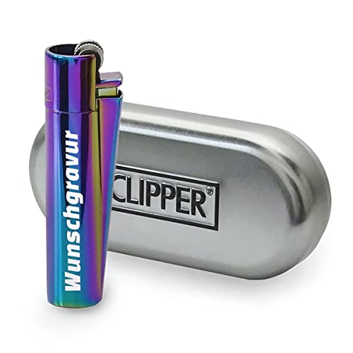 Clipper Feuerzeug ICY mit Gravur - Personalisiertes Gasfeuerzeug mit Wunschgravur - Zu Weihnachten, Valentinstag oder als besonderes Andenken von SanJuve