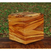 Erwachsene | Bis Zu 180 Pfund Gedenkurne-Bodenladen-Handgefertigt Aus Dunklem Spalted Ambrosia-Ahorn-Kostenlose Optionale Lasergravur von SanWoodStudios