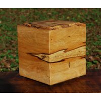 Erwachsene | Bis Zu 180 Pfund Urne-Bottom Laden-Handgefertigt Aus Dunklem Spalted Ambrosia Maple-Free Optional Basic Custom Lasergravur von SanWoodStudios