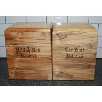 Verkauft-Custom Build-Dog | Bis Zu 120 Pfund Urnen-Set | 2-Bottom Laden-Handgefertigt Aus Dunklem Ambrosia/Gestocktem Ahorn-Aktualisiert Am 26.04.23 von SanWoodStudios