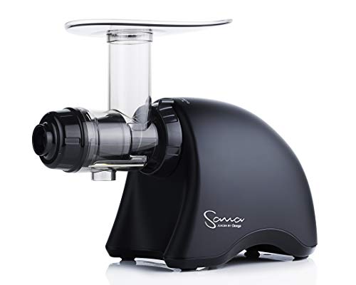 Sana Juicer by Omega EUJ-707 in Schwarz - Horizontaler Slow Juicer von Sana