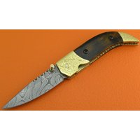 100% Handgemachte Damast Gefärbt Kamelknochen Liner Lock Tasche Klappmesser Geschenk Für Ihn Männer Papa Trauzeugen Jahrestag Hochzeitsgeschenk von SanaCutlery