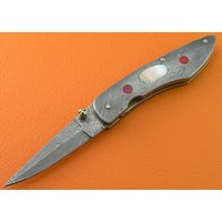 100% Handgemachte Damast Perlmutt Liner Lock Tasche Klappmesser Geschenk Für Ihn Männer Papa Trauzeugen Jahrestag Hochzeitsgeschenk Fs95A-2 von SanaCutlery