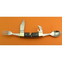 3 3/4 "Miniatur Edelstahl Camping Multi Tool Survival Taschenmesser 4 in 1 von SanaCutlery