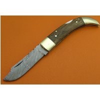 Super Sale 100% Handgefertigt Und Geschmiedet Sana Besteck Damast-stahl Olivenholz Griff Lock Back Pocket Klappmesser Fs398D-1 von SanaCutlery