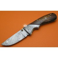 Super Sale 100% Handgefertigt Und Geschmiedet Sana Besteck Damast-stahl Palisander Griff Liner Lock Taschenklappmesser Fs615C-1 von SanaCutlery