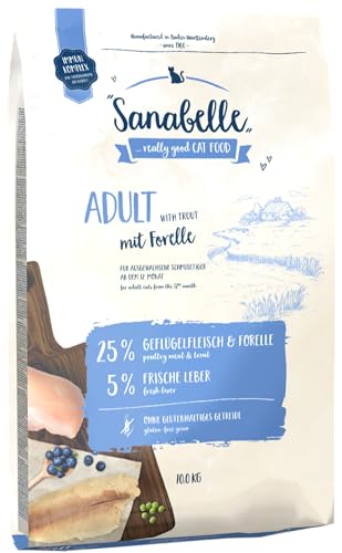 Sanabelle Adult mit Forelle | Katzentrockenfutter für ausgewachsene Katzen (ab dem 12. Monat) | 6 x 400 g von Sanabelle