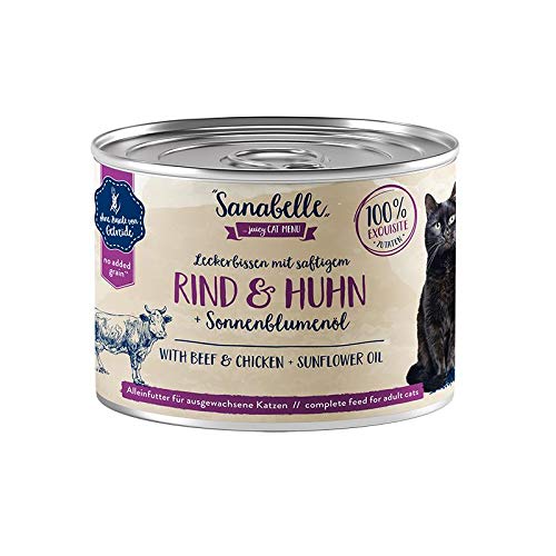 Sanabelle mit Rind & Huhn | 6 x 195g Katzenfutter nass von Sanabelle