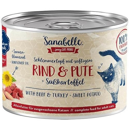 Sanabelle mit Rind & Pute | 6 x 180g Katzenfutter nass Sanabelle mit Rind & Pute | 6 x 180g Katzenfutter nass von Sanabelle