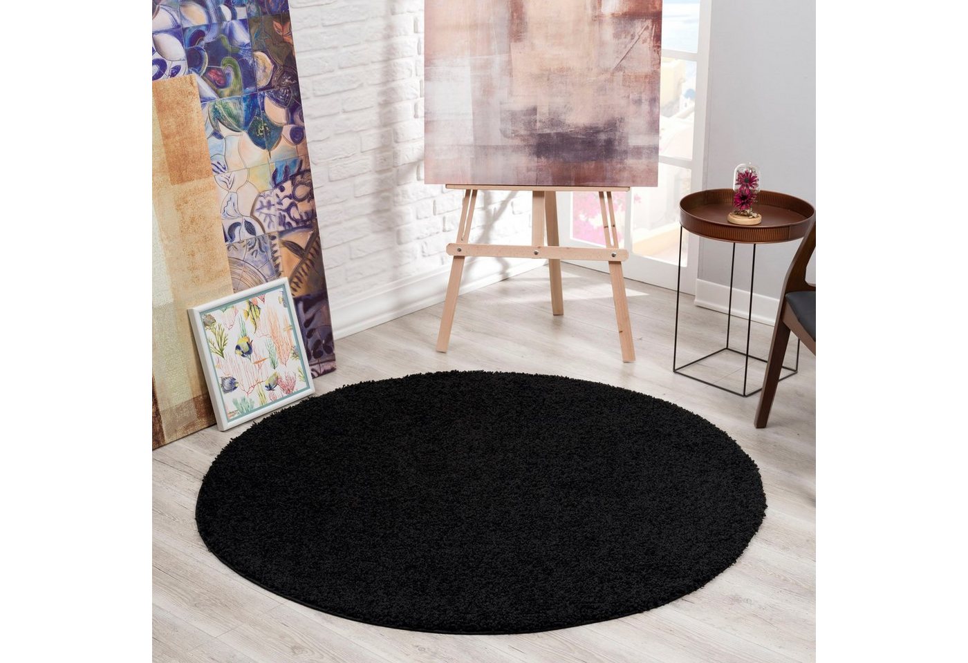 Hochflor-Teppich LOCA, Sanat, rund, Höhe: 30 mm, Wohnzimmer, Langflor, Shaggy, Schlafzimmer von Sanat