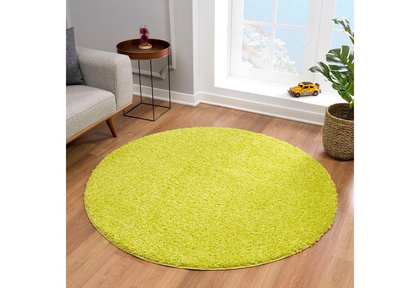 Hochflor-Teppich LOCA, Sanat, rund, Höhe: 30 mm, Wohnzimmer, Langflor, Shaggy, Schlafzimmer von Sanat