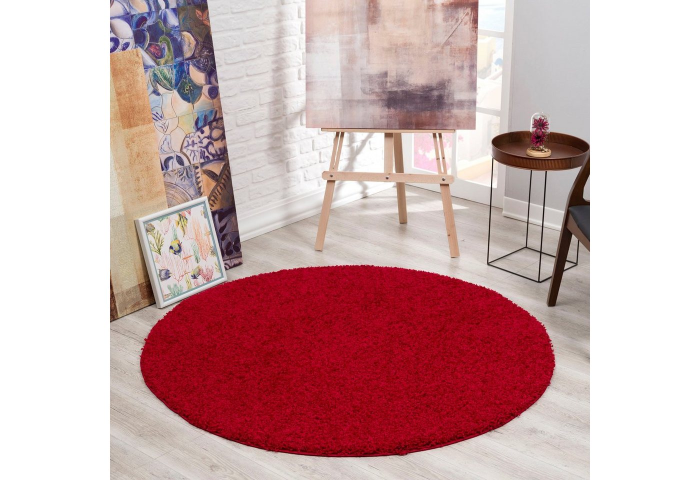 Hochflor-Teppich LOCA, Sanat, rund, Höhe: 30 mm, Wohnzimmer, Langflor, Shaggy, Schlafzimmer von Sanat