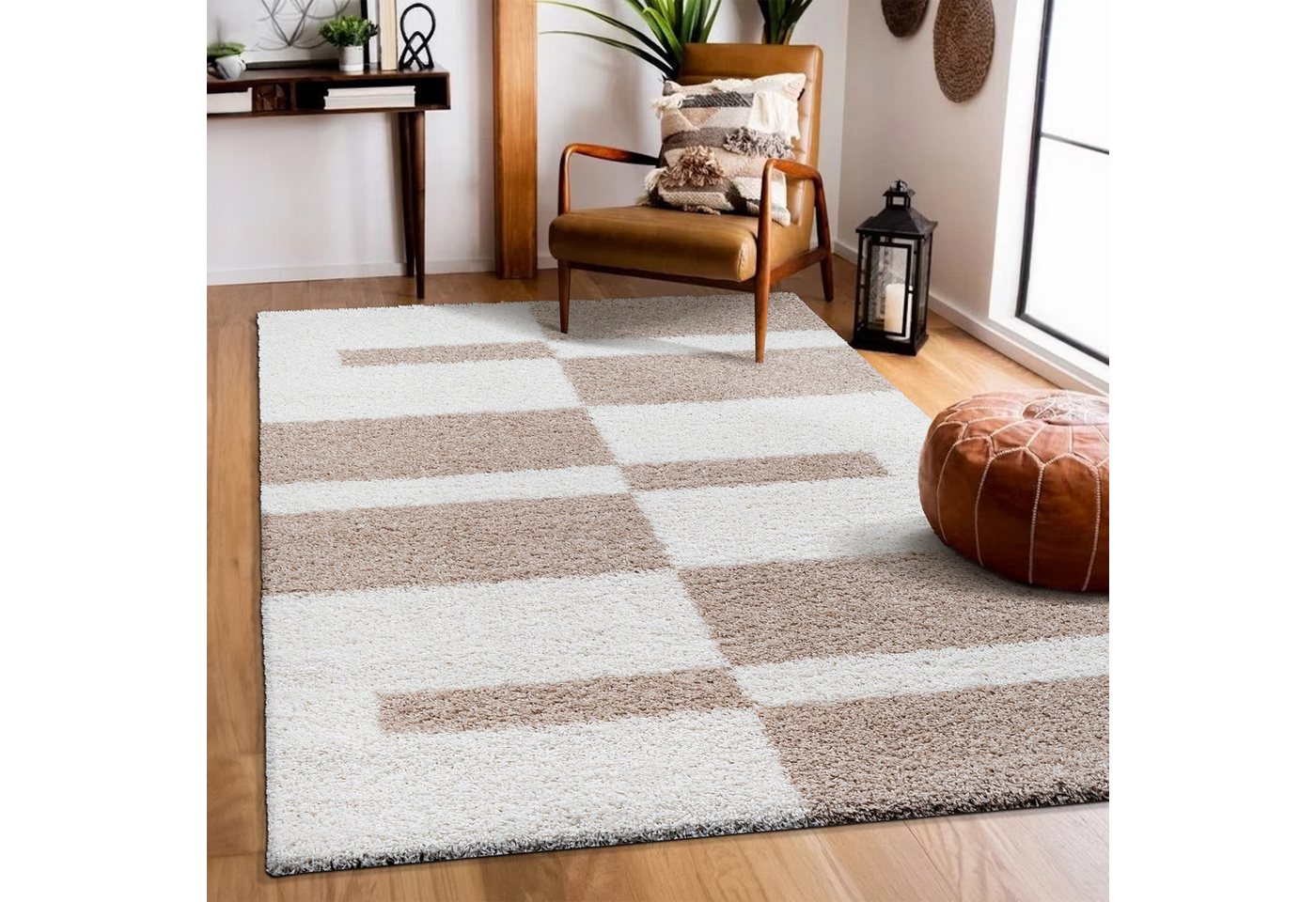 Sanat Hochflor-Teppich Milano 1254, rechteckig, Höhe: 30 mm, Hochflor, Wohnzimmer, Schlafzimmer, fußbodenheizungsgeeignet Sanat Hochflor-Teppich Milano 1254, rechteckig, Höhe: 30 mm, Hochflor, Wohnzimmer, Schlafzimmer, fußbodenheizungsgeeignet von Sanat