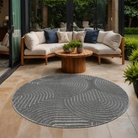 Sanat Teppich "Berlin" rund 6 mm Höhe In -und Outdoor geeignet, Außenbereich,Terasse, Balkon, modern von Sanat