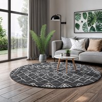 Sanat Teppich "Boho 8200" rund 10 mm Höhe Kurzflor, robust, Boho, Scandic, für Fussbodenheizung geeignet von Sanat