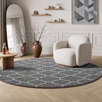Sanat Teppich "Boho 8202" rund 10 mm Höhe Kurzflor, robust, Boho, Scandic, für Fussbodenheizung geeignet von Sanat