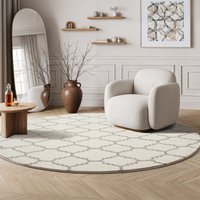 Sanat Teppich "Boho 8202" rund 10 mm Höhe Kurzflor, robust, Boho, Scandic, für Fussbodenheizung geeignet von Sanat