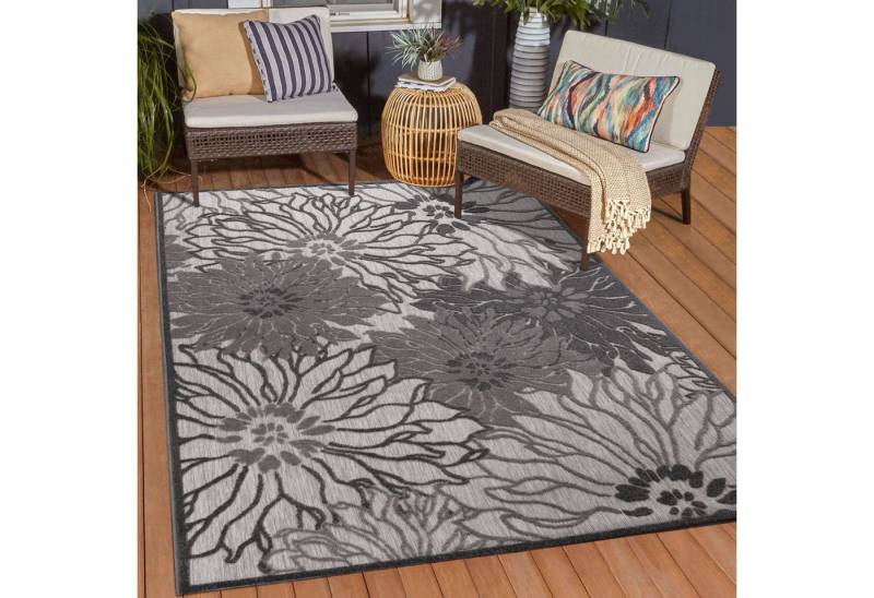 Sanat Teppich Floral 2 Outdoor, rechteckig, Höhe: 6 mm, In- und Outdoor geeignet, Blumen, Balkon, Terrasse, Außenbereich von Sanat