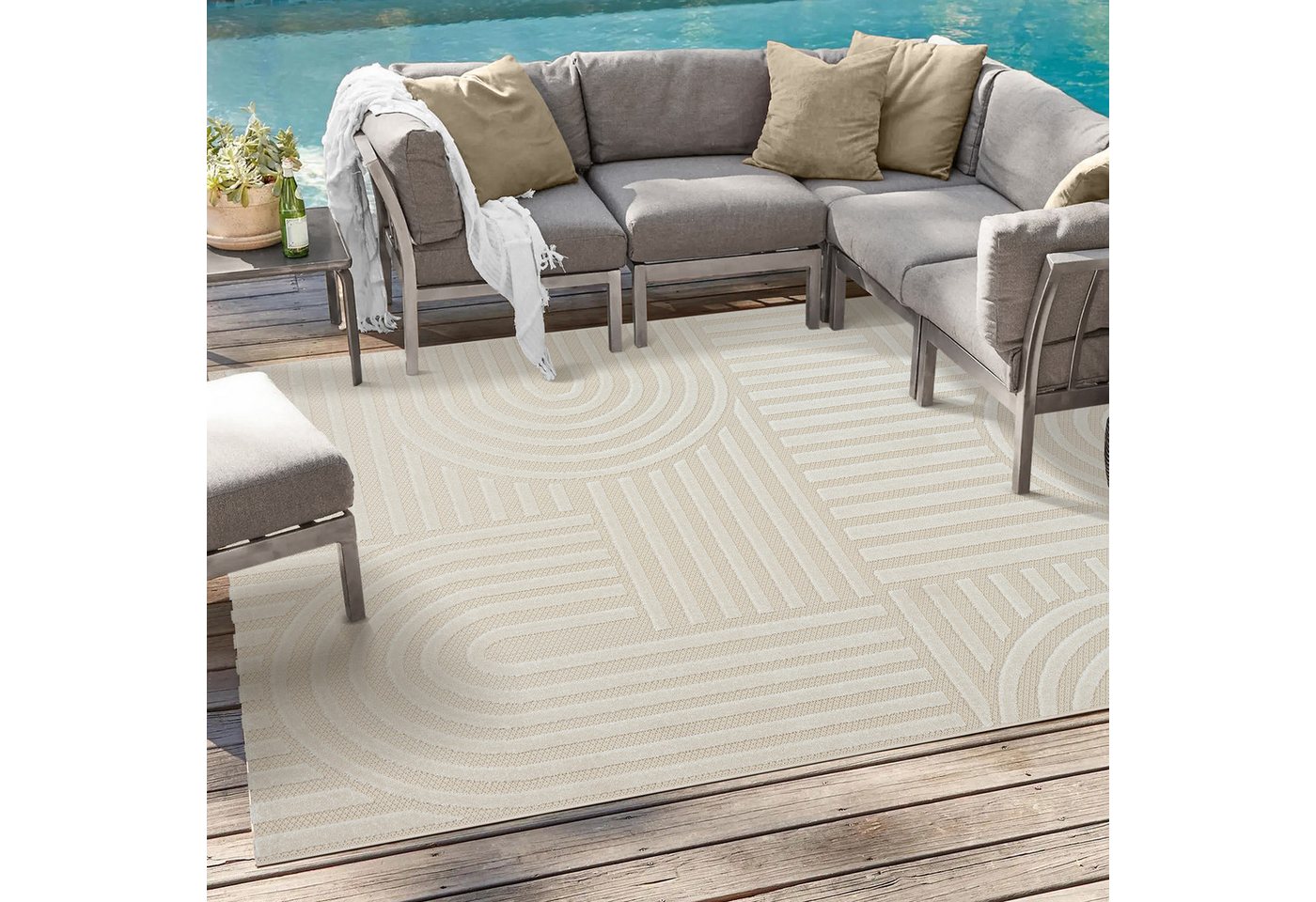 Sanat Teppich Berlin, rechteckig, Höhe: 6 mm, In -und Outdoor geeignet, Außenbereich, Terrasse, Balkon, auch Läufer Sanat Teppich Berlin, rechteckig, Höhe: 6 mm, In -und Outdoor geeignet, Außenbereich, Terrasse, Balkon, auch Läufer von Sanat