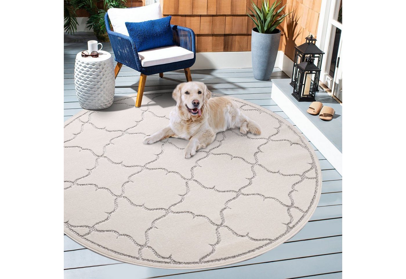 Sanat Teppich Berlin, rund, Höhe: 6 mm, In -und Outdoor geeignet, robust und pflegeleicht Sanat Teppich Berlin, rund, Höhe: 6 mm, In -und Outdoor geeignet, robust und pflegeleicht von Sanat