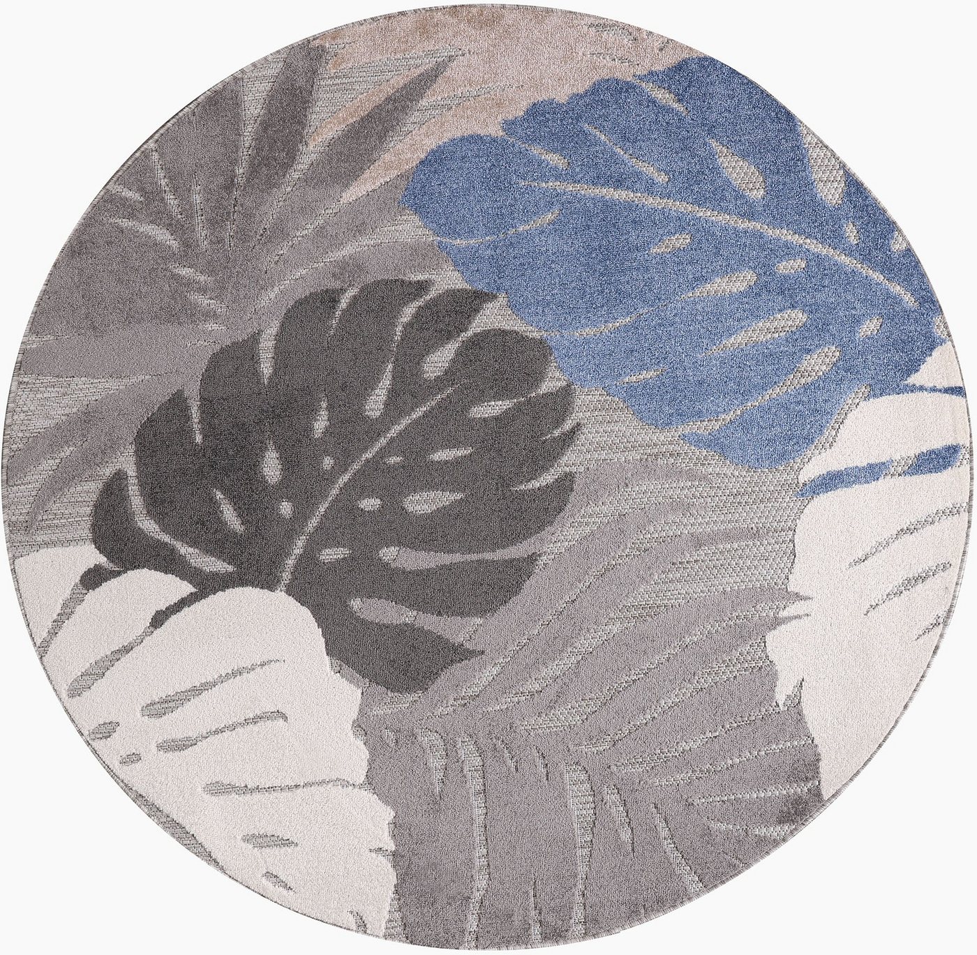 Teppich Floral, Sanat, rund, Höhe: 6 mm, In- und Outdoor geeignet, florales Design, Balkon, Terasse von Sanat