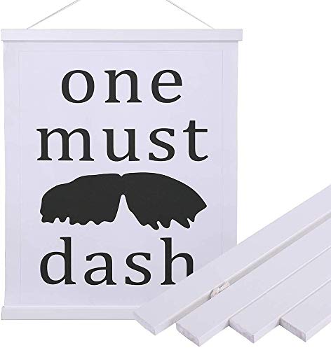 Sanauto Posterleiste Posterschiene Poster, Magnet Magnetische Holz Poster Aufhänger Halter Rahmen Leisten Bild Bilder Bilderleiste Bilderrahmen 75x50(75cm, Weiß) von Sanauto