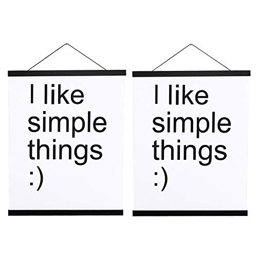 Sanauto Posterleiste Posterschiene Poster, Magnet Magnetische Holz Poster Aufhänger Halter Rahmen Leisten Bild Bilder Bilderleiste Bilderrahmen 80x60 80x120(80cm, Schwarz, 2 Packungen) von Sanauto
